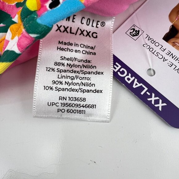 Anne Cole Swimsuit Bikini Two Piece Sunshine Floral Size XXL UPF 50 - Picture 8 of 14